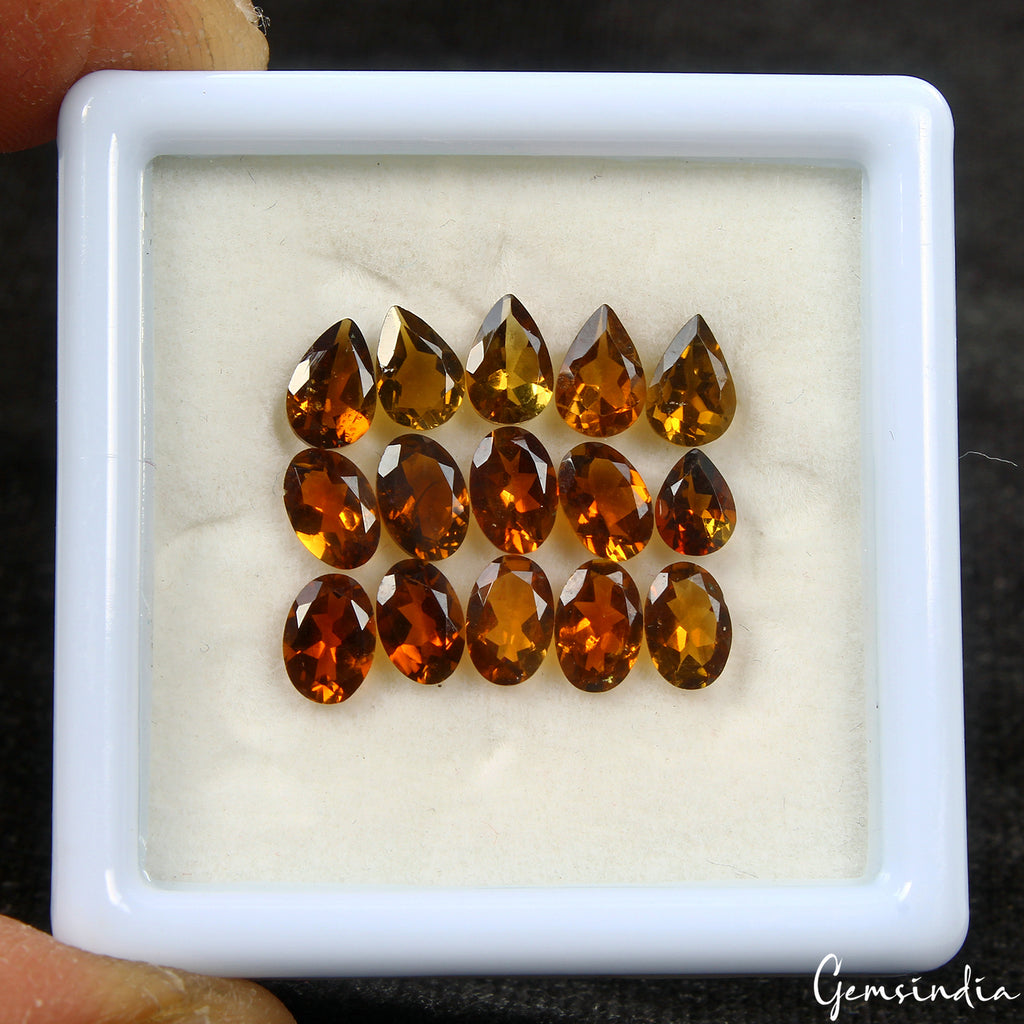 Tourmaline Lot, Loose Gemstone, Oval & Pear Cut — 15 Pieces, 4mm to 6mm, 6.30 Ct, Mozambique