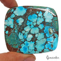 280 Cts Natural Blue Spiderweb USA Arizona Turquoise Cushion Cab Loose Huge Gem