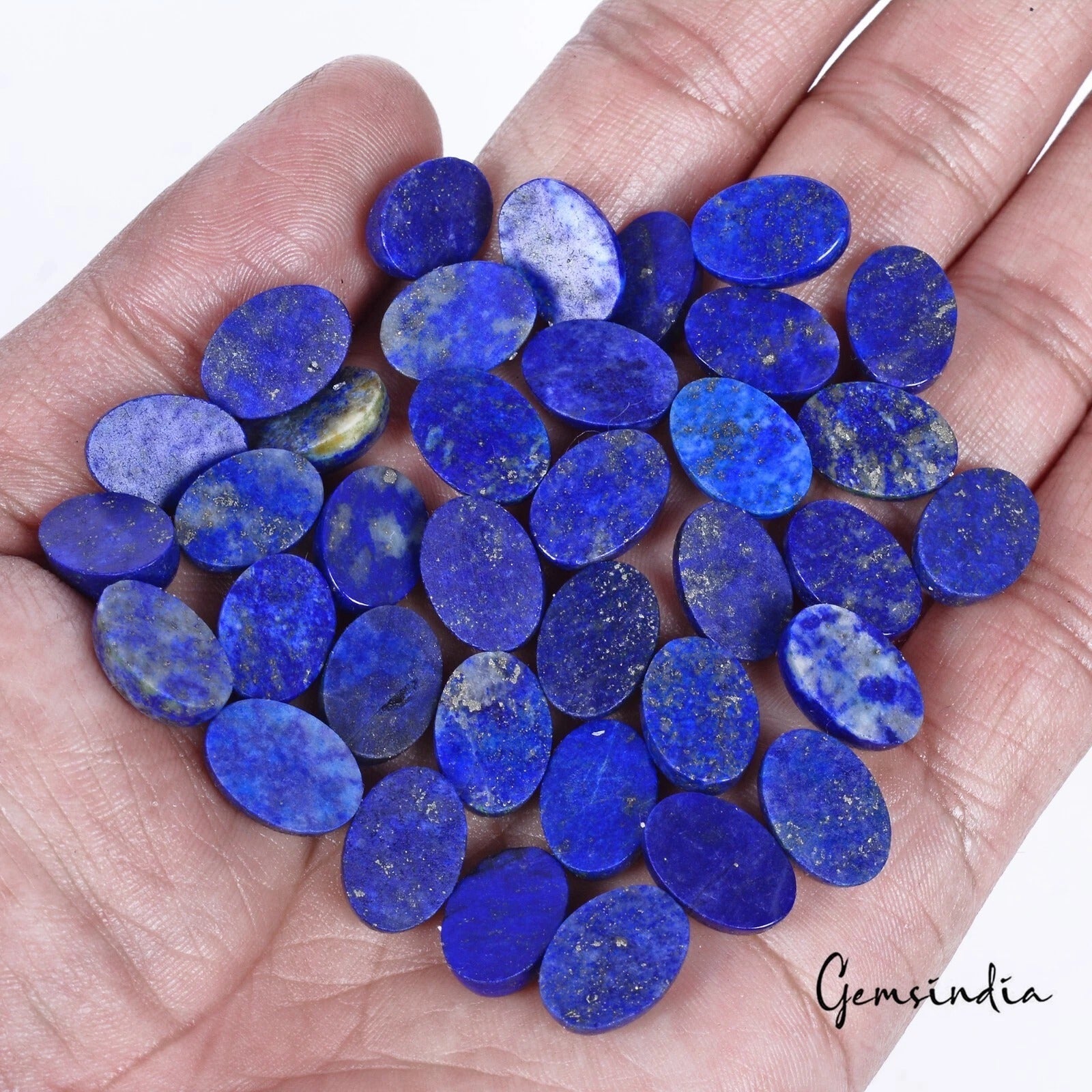 250.00 Ct Natural Blue Lapis Lazuli Oval Cabochon Loose Wholesale Gems Lot 36 Pc