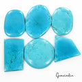 760 Cts/6 Pcs Natural Blue Spiderweb USA Arizona Turquoise Mixed Loose Gems Lot