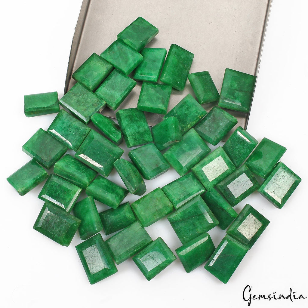770 Cts/44 Pcs Natural Green Brazilian Green Emerald Baguette Cut Loose Gem Lot