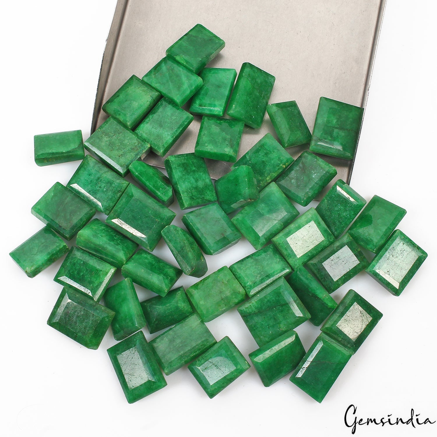 770 Cts/44 Pcs Natural Green Brazilian Green Emerald Baguette Cut Loose Gem Lot