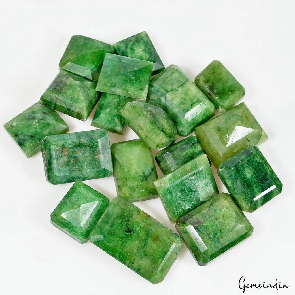 750 Ct/18Pcs Natural Brazilian Green Emerald Baguette Cut Loose Gems For Jewelry
