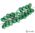 Emerald Beaded Strand, Green — 24mm to 36mm, 1020 Ct