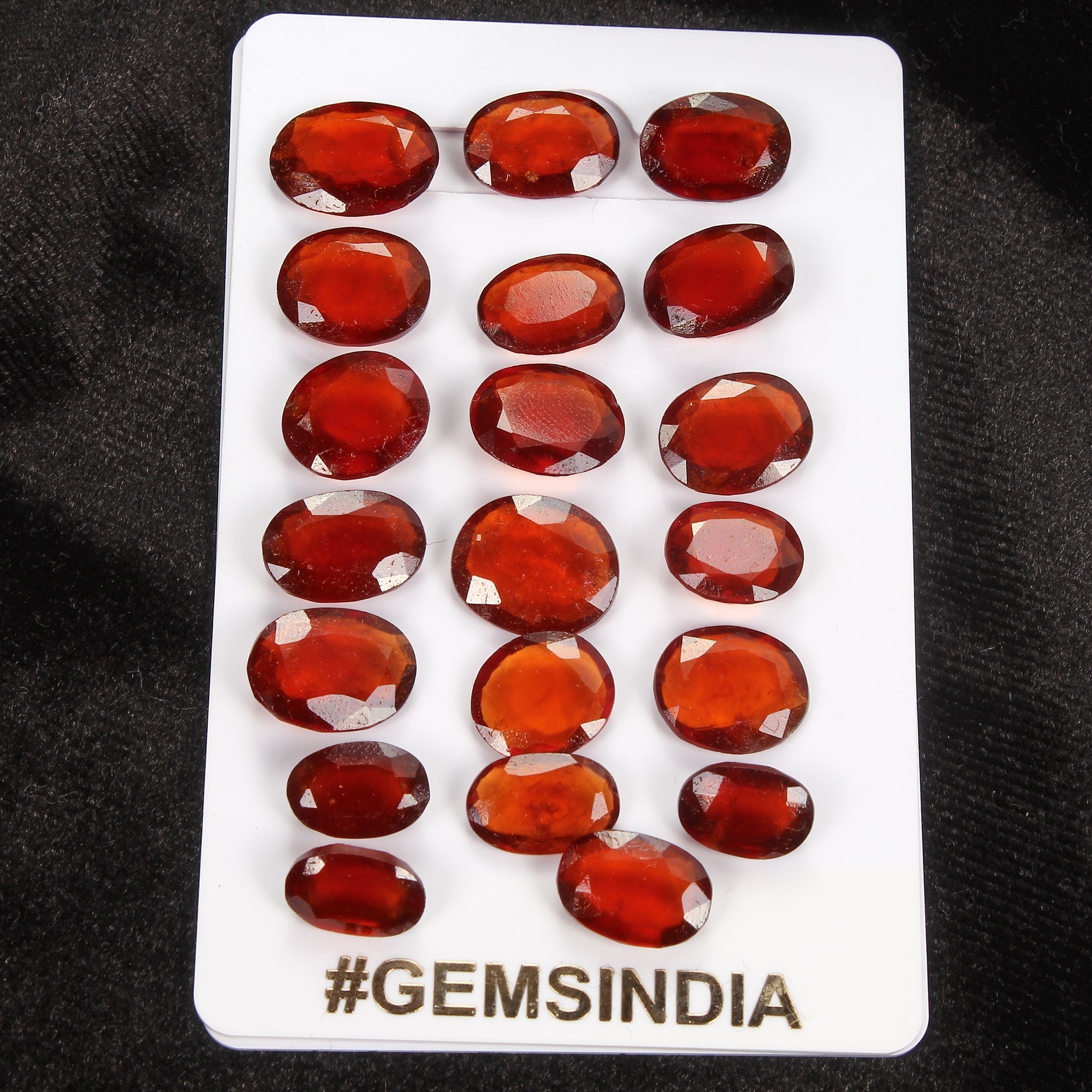 84 Ct/20 Pcs Natural Untreated Ceylon Hessonite Garnet Oval Certified Gemstones