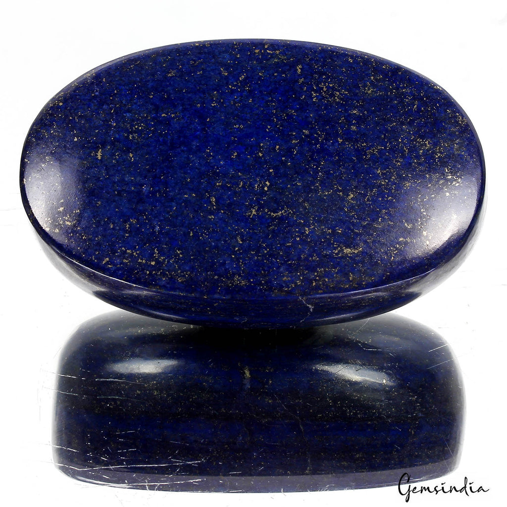 2240 Ct Natural Lapis Lazuli With Gold Flexis Oval Cab Earth Mined Loose Gems
