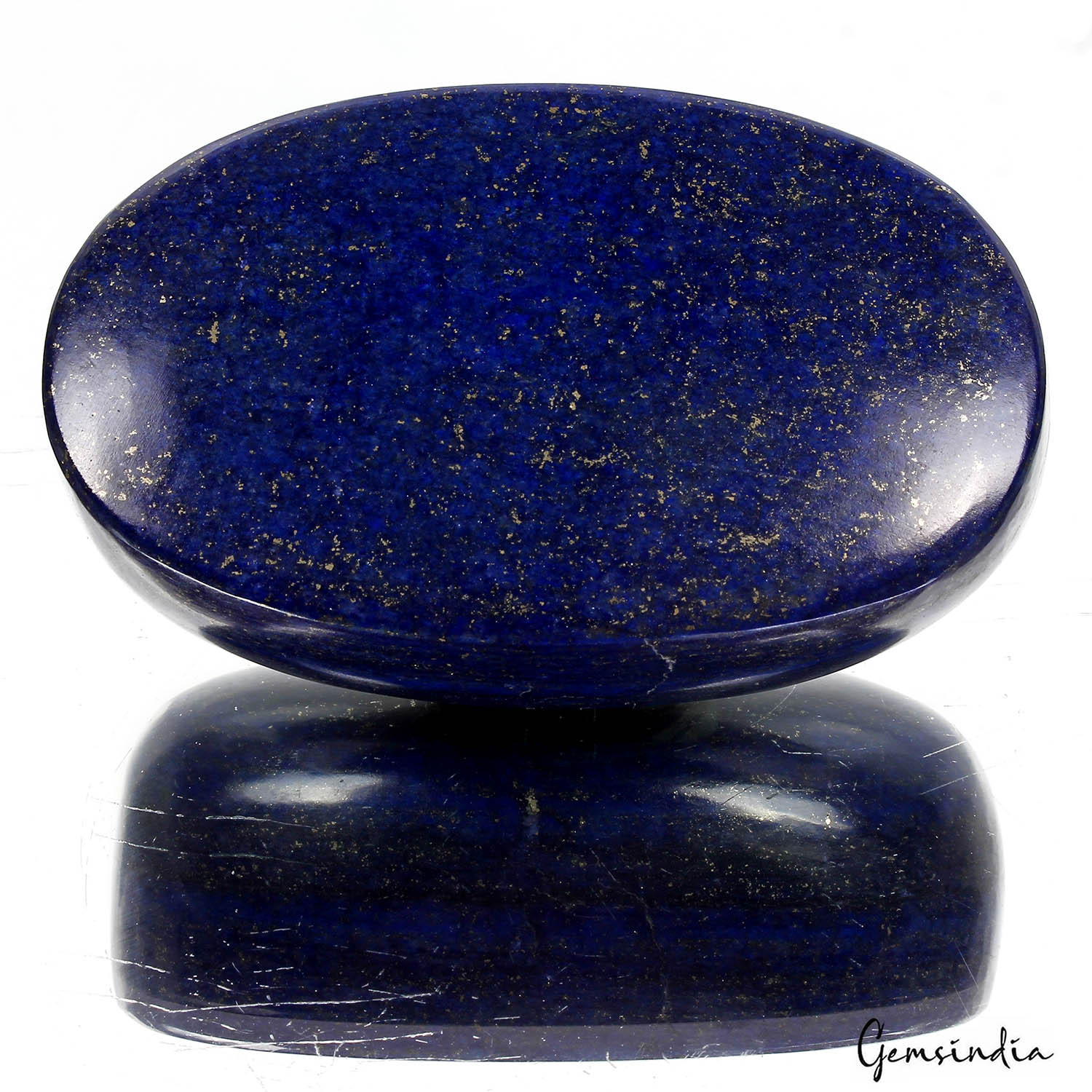 2240 Ct Natural Lapis Lazuli With Gold Flexis Oval Cab Earth Mined Loose Gems