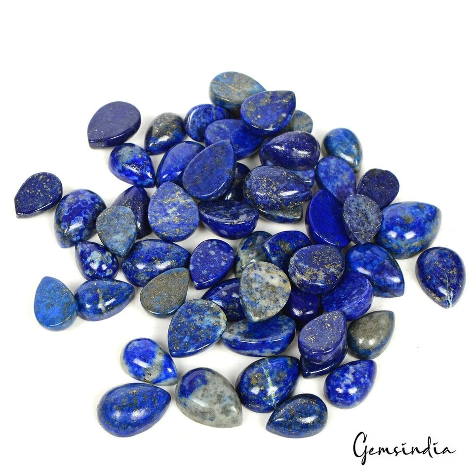 Lapis Lazuli Lot, Cabochon — 53 Pieces, 10mm to 16mm, 280.00 Ct
