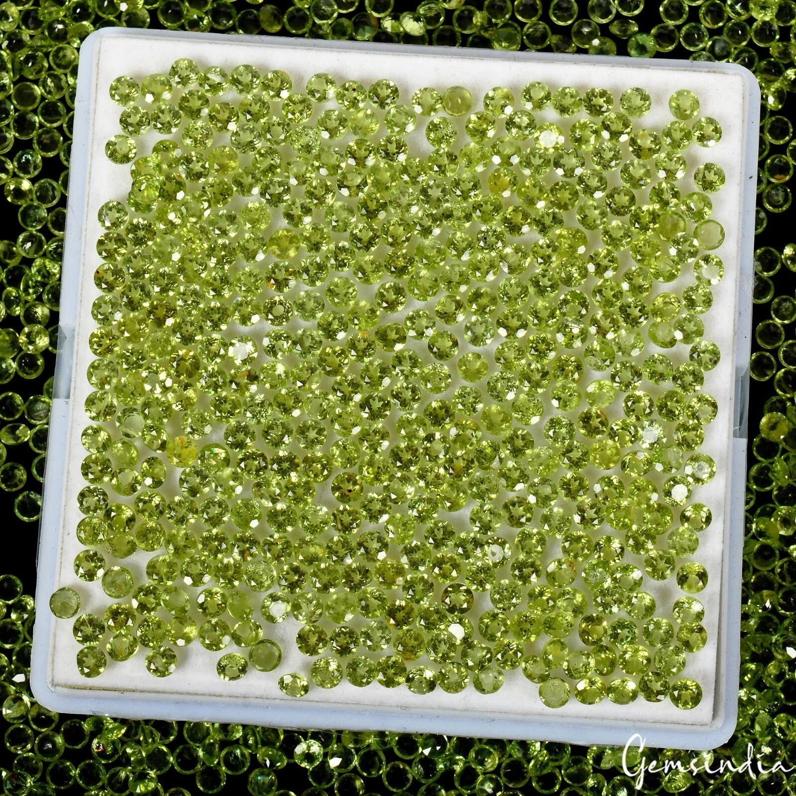 1000 Pcs Natural Peridot 4mm Round Cut Loose Untreated Gemstones Wholesale Lot