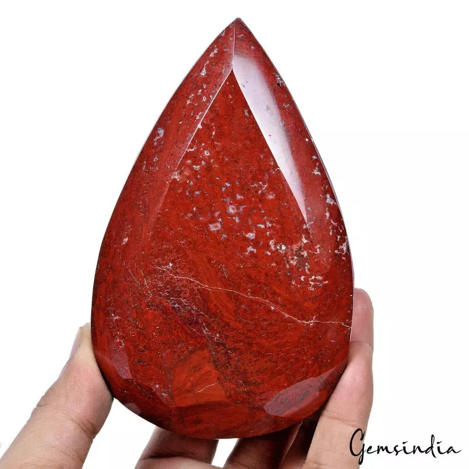 Red Jasper Loose Gemstone, Untreated — 5x3.2x3 Inch, 4200 Ct (0.84 Kg), Madagascar