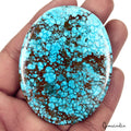 Large 320 Ct Spiderweb Turquoise Blue Oval Shape USA Arizona Loose Cab Gemstone