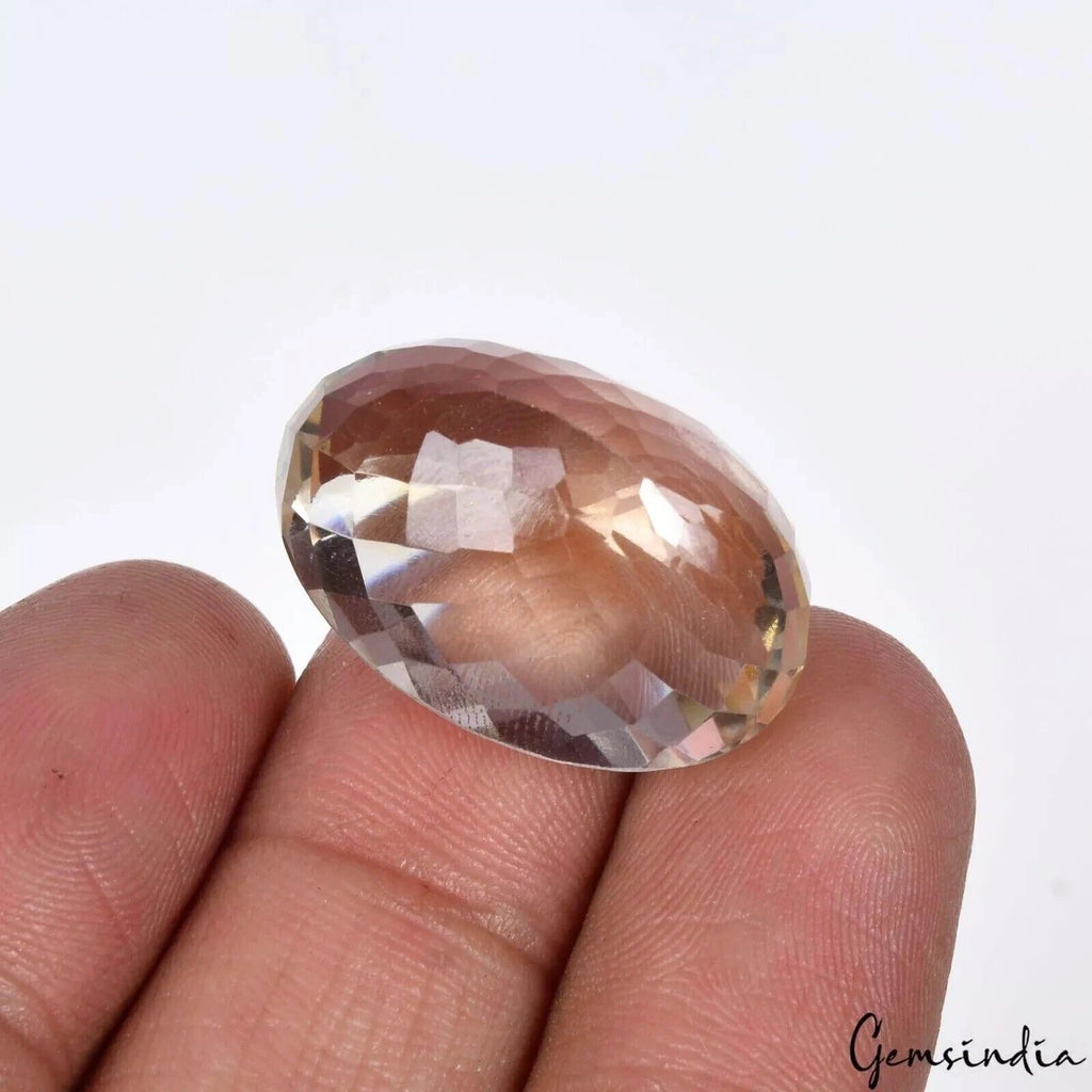 36.10 Ct Natural Untreated Yellow Citrine Oval Faceted Certified Loose Gemstone