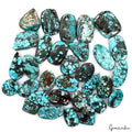 840 Ct/31 Pcs Natural Blue USA Spiderweb Turquoise Mix Cab Loose Wholesale Gems