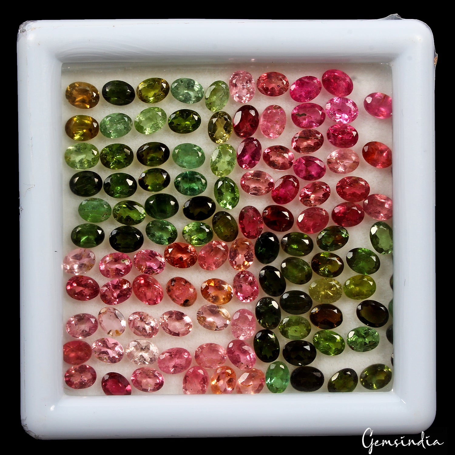 Tourmaline Lot, Loose Gemstone, Untreated, Multi Color — 116 Pieces, 4 x 3mm, 22.80 Ct, Mozambique