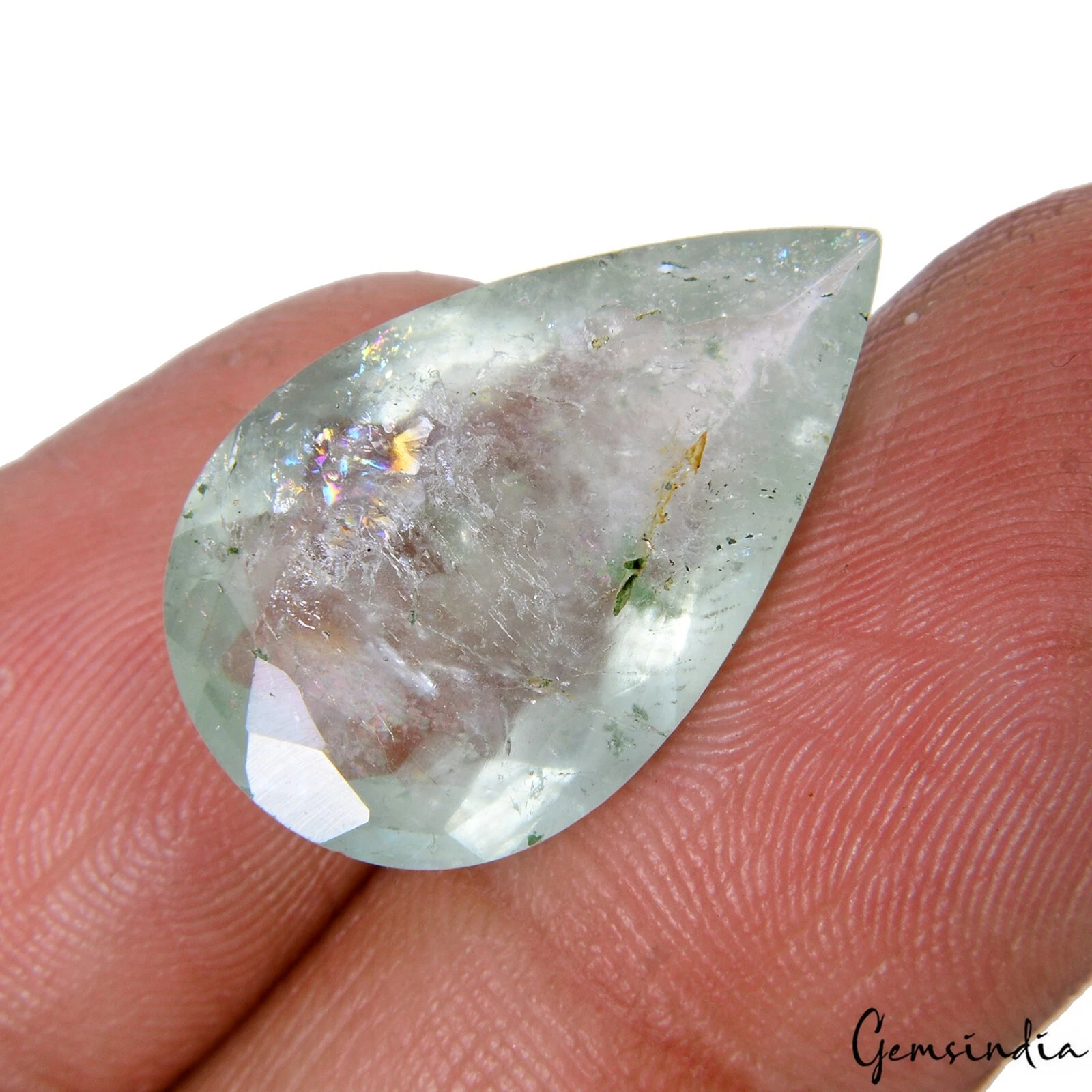 11.10Ct Natural Certified Breath Taking Blue Green Aquamarine Pear Cut Loose Gem