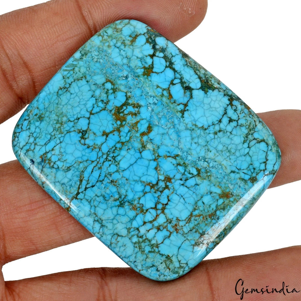 Turquoise Cabochon, Blue — 51x43x6mm, 169.00 Ct
