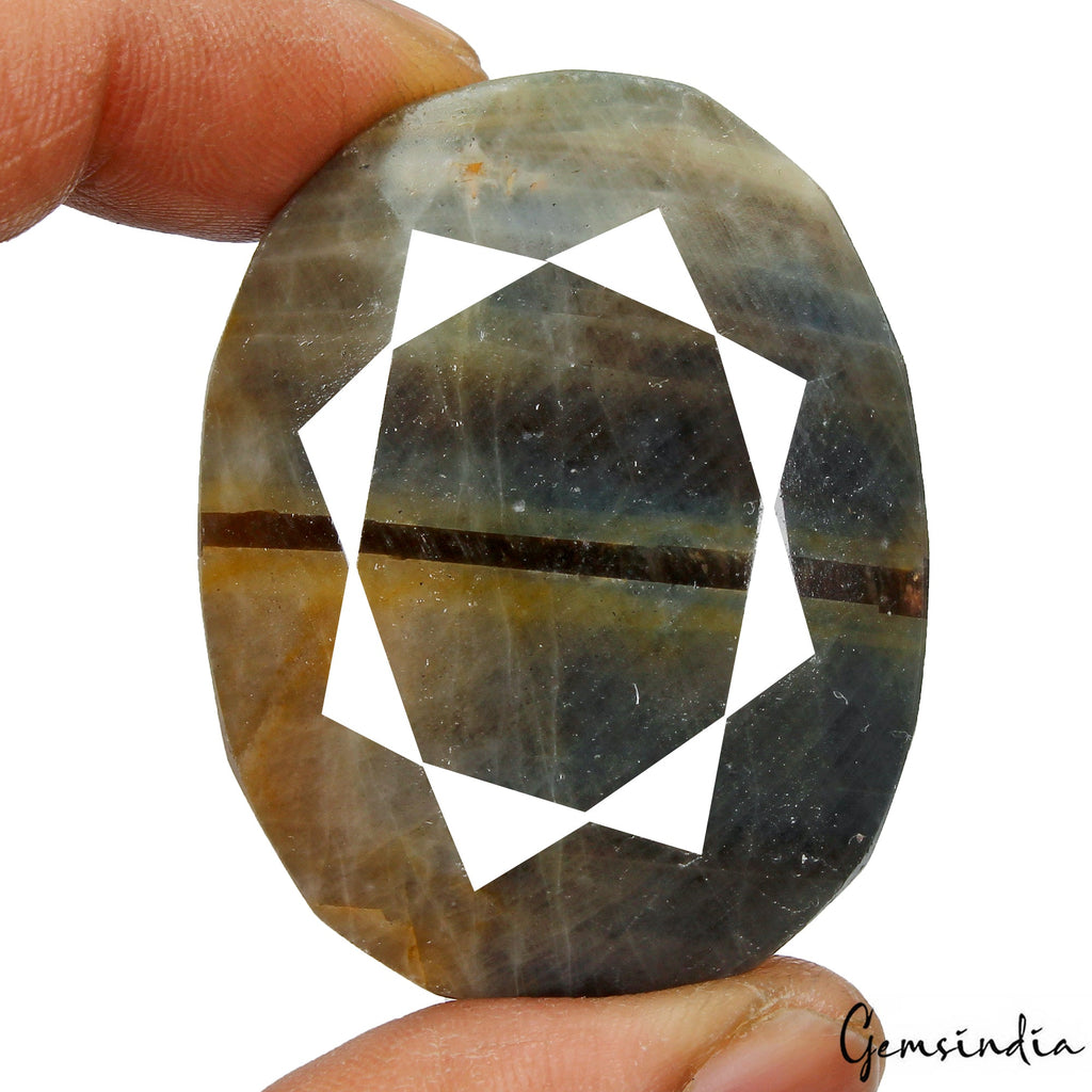 400 Ct Natural Untreated Blue Sapphire Oval Faceted Certified Pendant Size Gem
