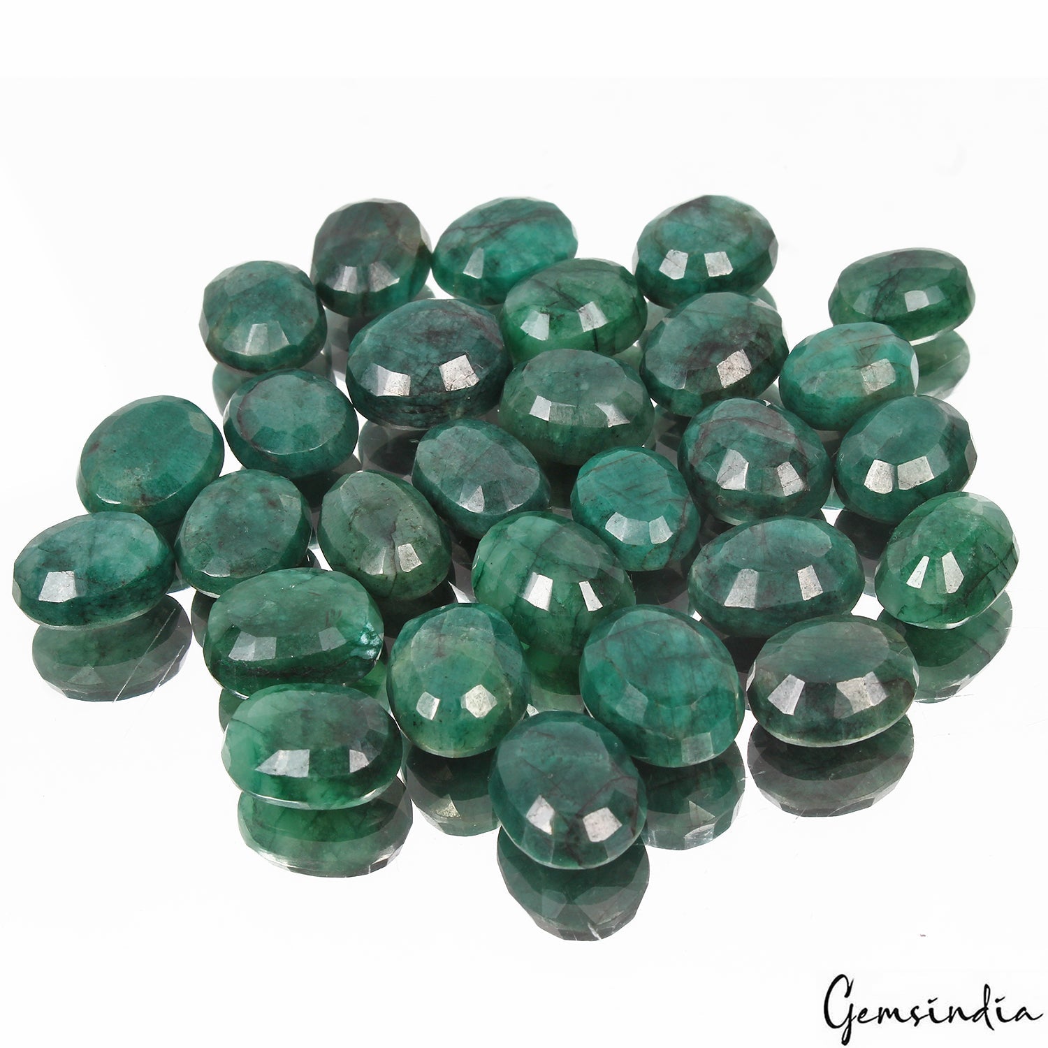 280 Cts/28 Pcs Natural Brazilian Green Emerald Oval Cut Loose Gems Lot For Rings