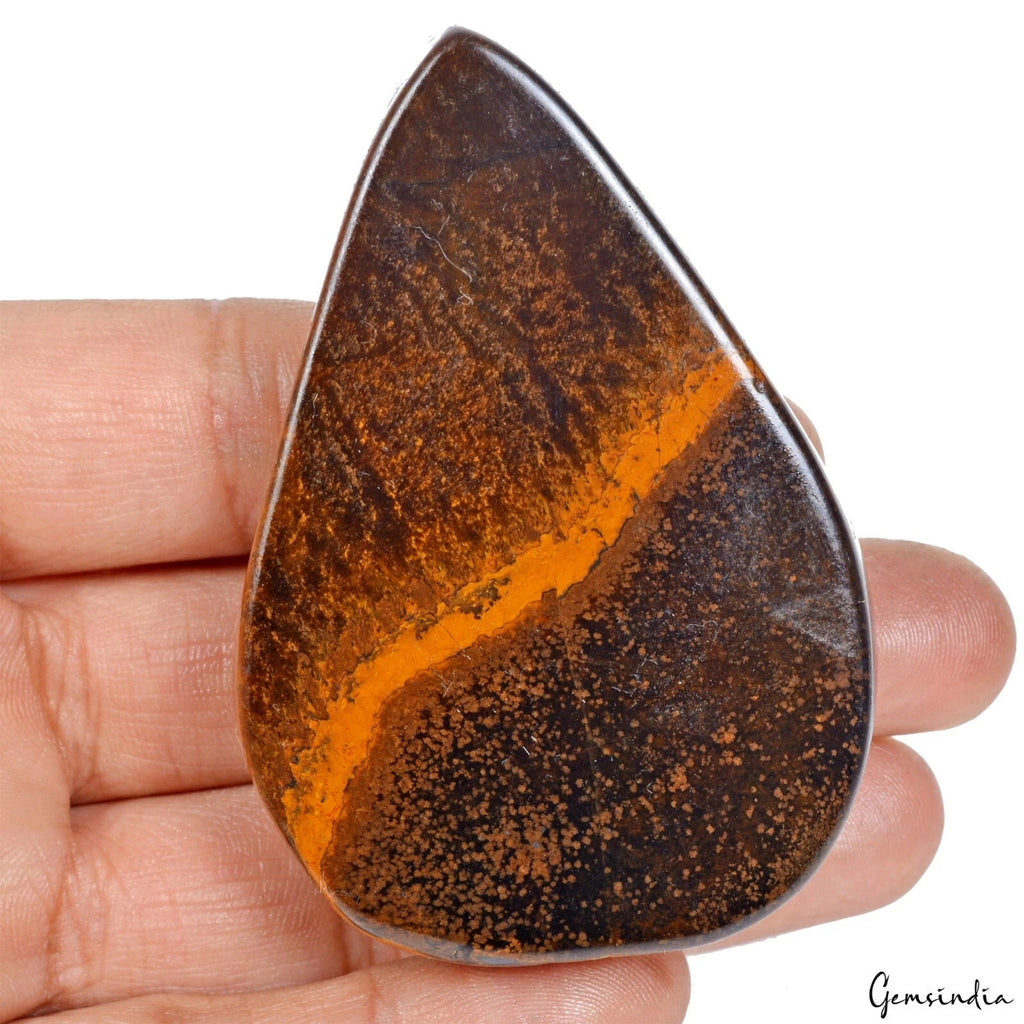 550 Cts Natural Untreated Brown Tiger Eye Pear Cab Loose Huge Size Smooth Gem