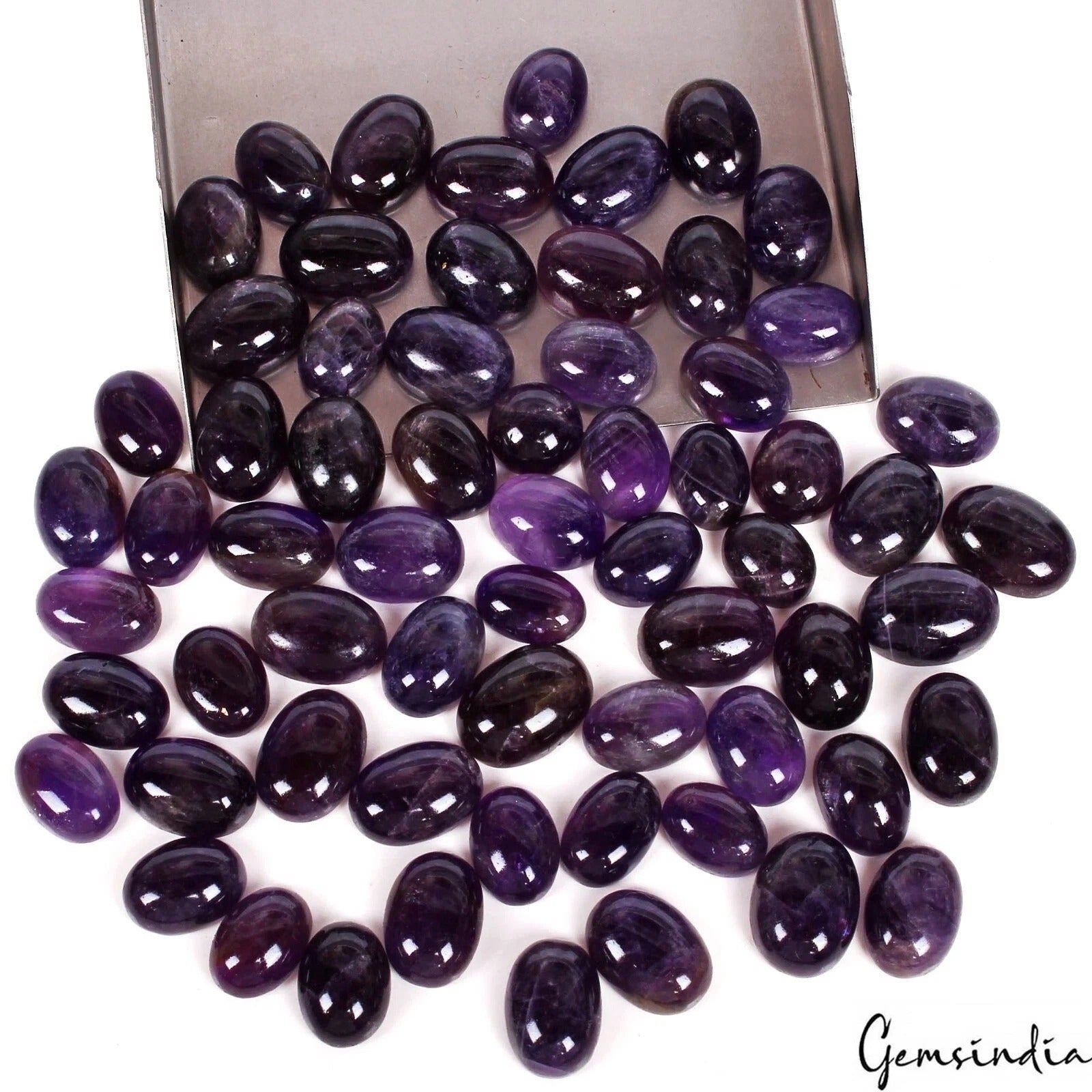 Amethyst Lot, Loose Gemstone, Purple — 65 Pieces, 13mm to 18mm, 650 Ct, Madagascar