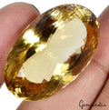 Certified 70.50 Cts Natural Brazilian Yellow Citrine Oval Precious Gem For Ring