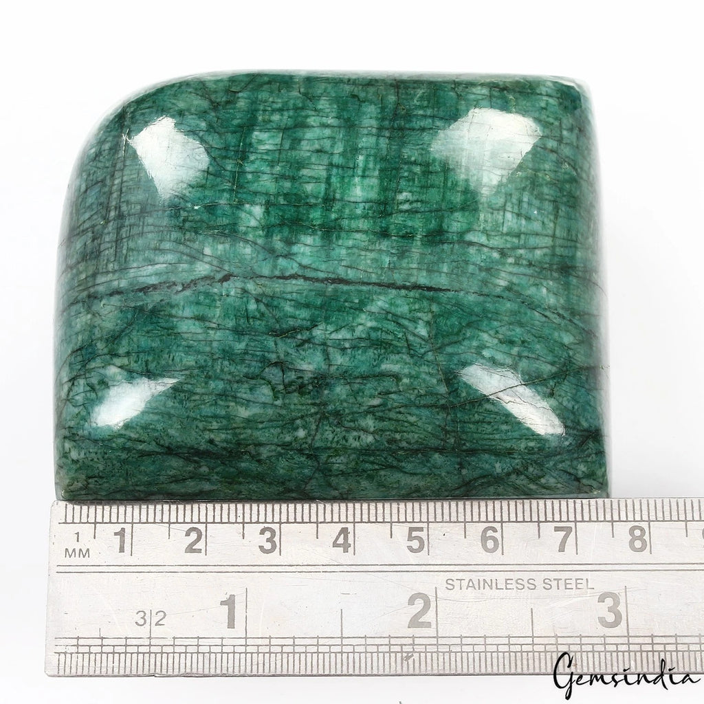 Emerald Cabochon, Color Enhanced, Green — 78 x 65 x 46 mm, 2620 Ct, Brazil