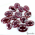 Certified 850 Cts/14 Pcs Natural Dark Red Ruby Oval Pear Loose Gems For Jewelry