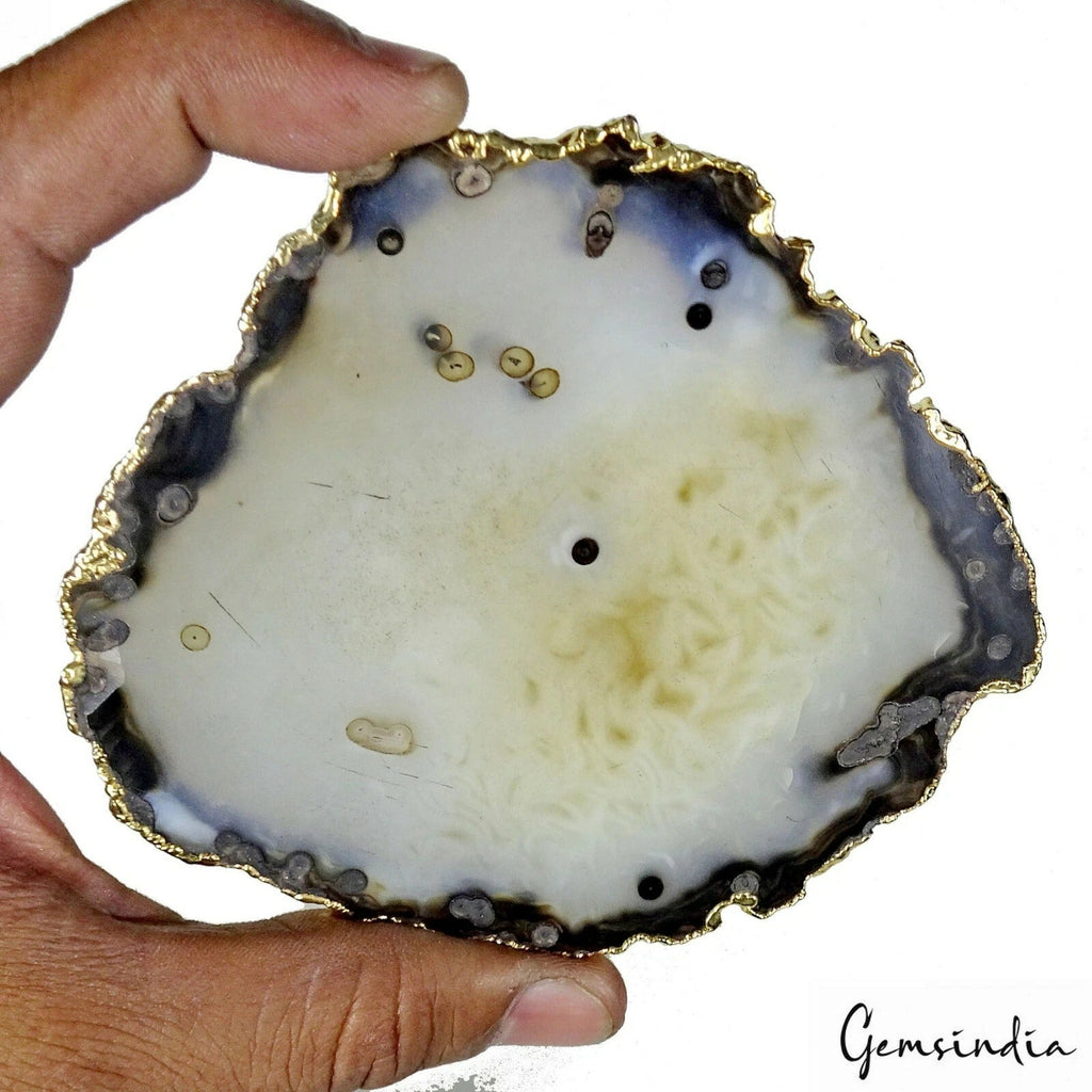 600 Ct Natural Untreated Onyx Agate Slice Uncut Raw Huge Gems From Madagascar
