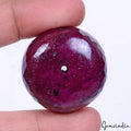 300 Ct Natural Red Ruby Round Cut Center Drilled Loose Bead Certified Loose Gems