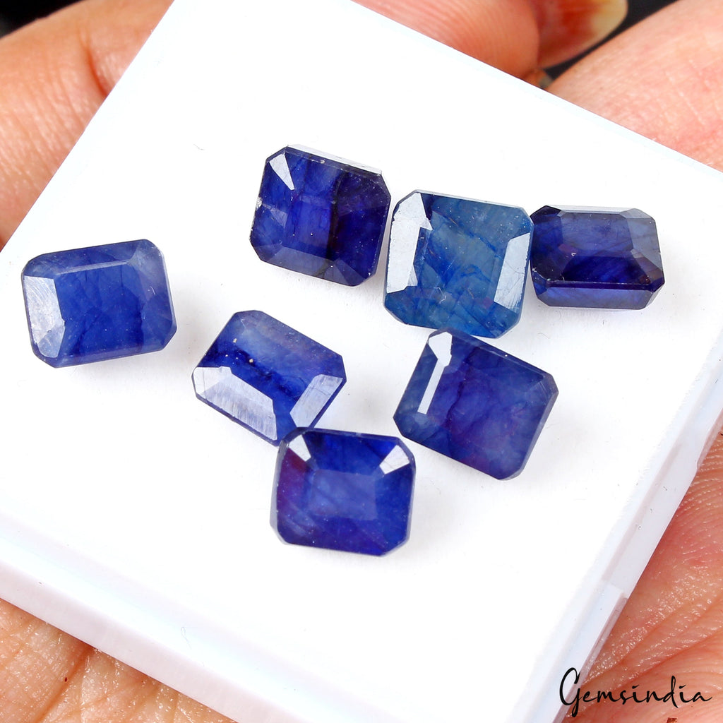 AAA Grade Certified 23.00 Ct Natural Royal Blue Sapphire Octagon Cut Gemstones