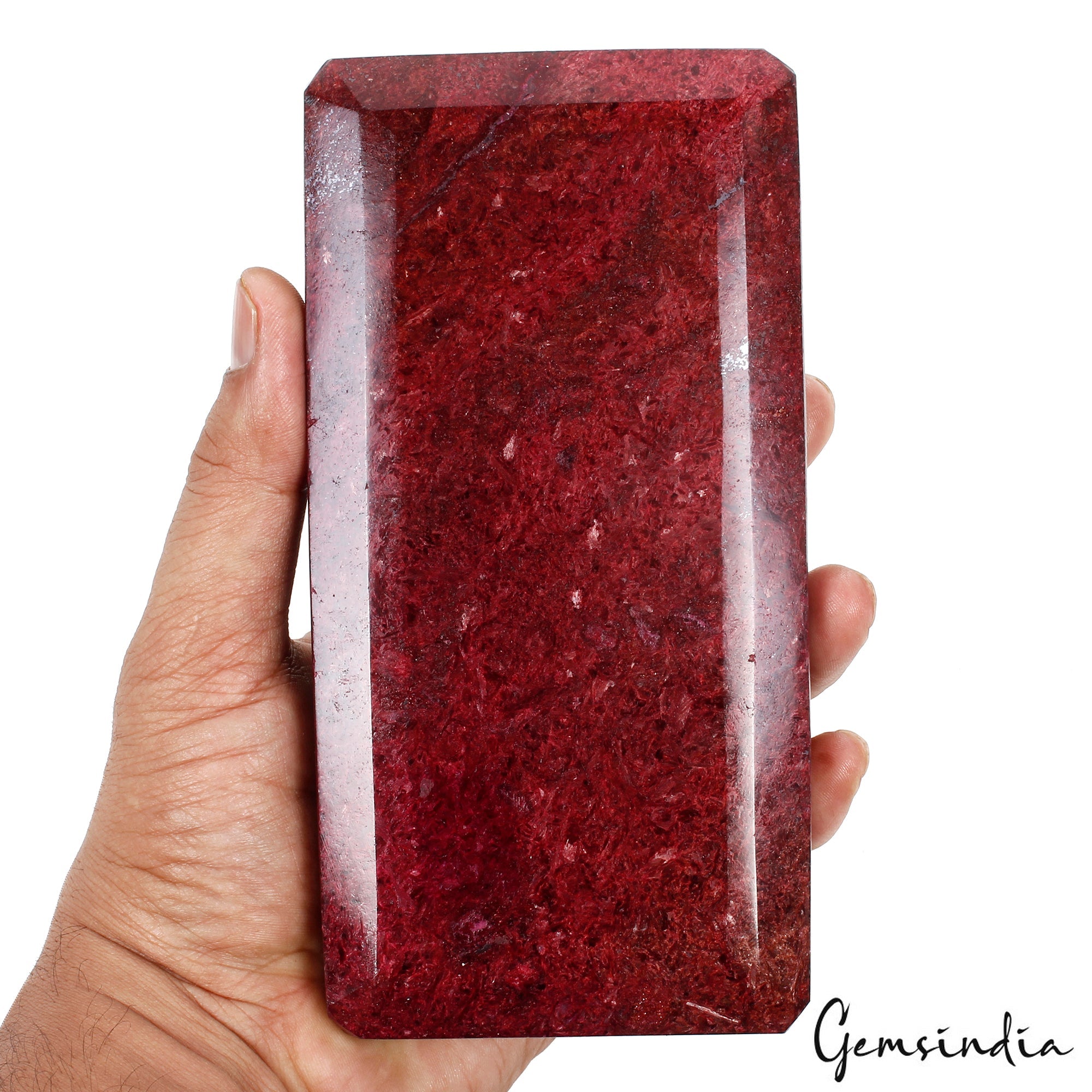 1.3 Kilo Natural Red Ruby Octagon Cut Huge Size Earth Mined Madagascar Gemstone