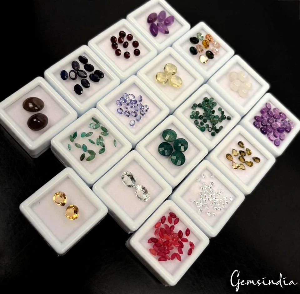 246Pcs Estate Genuine Semi Precious Loose Mix Cut Multi Gemstones Lot Collection