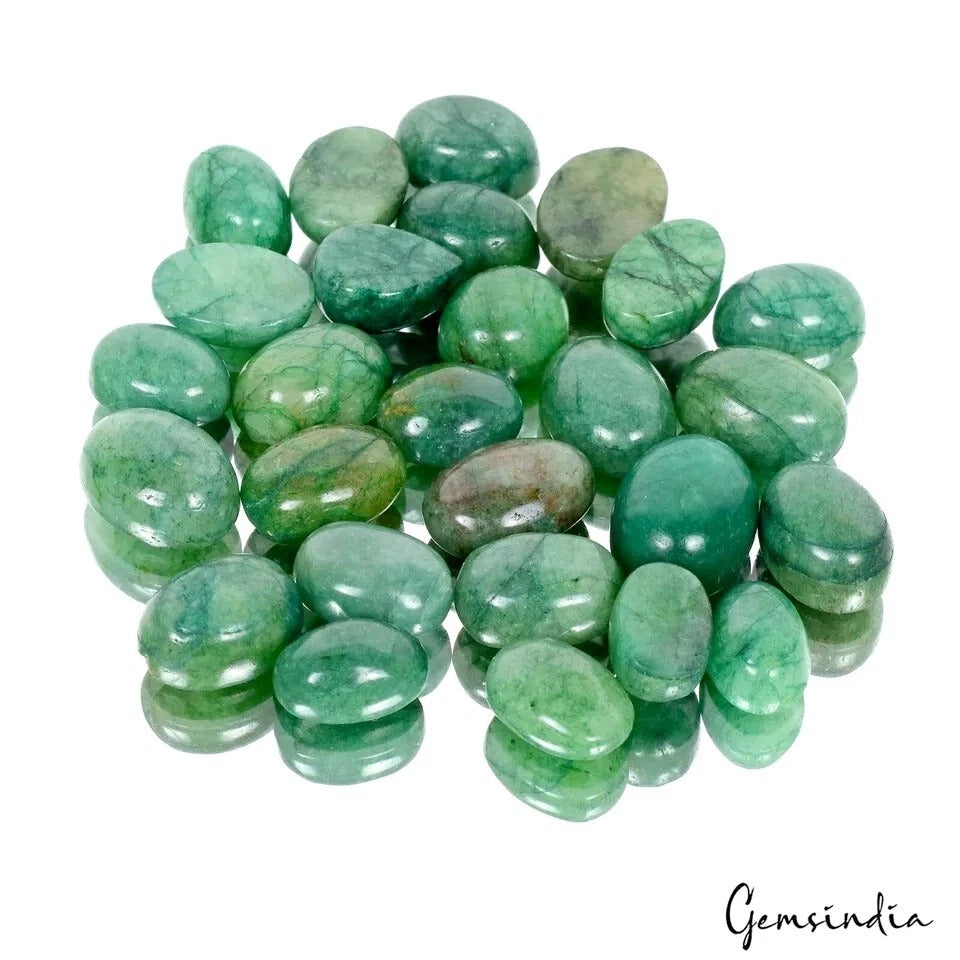 300 Ct/27 Pcs Natural Brazilian Green Emerald Oval Cab Loose Wholesale Gems Lot