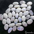 1520 Ct Natural Untreated Blue Shine Moonstone Oval Cab Loose Gems Lot 35 Pcs