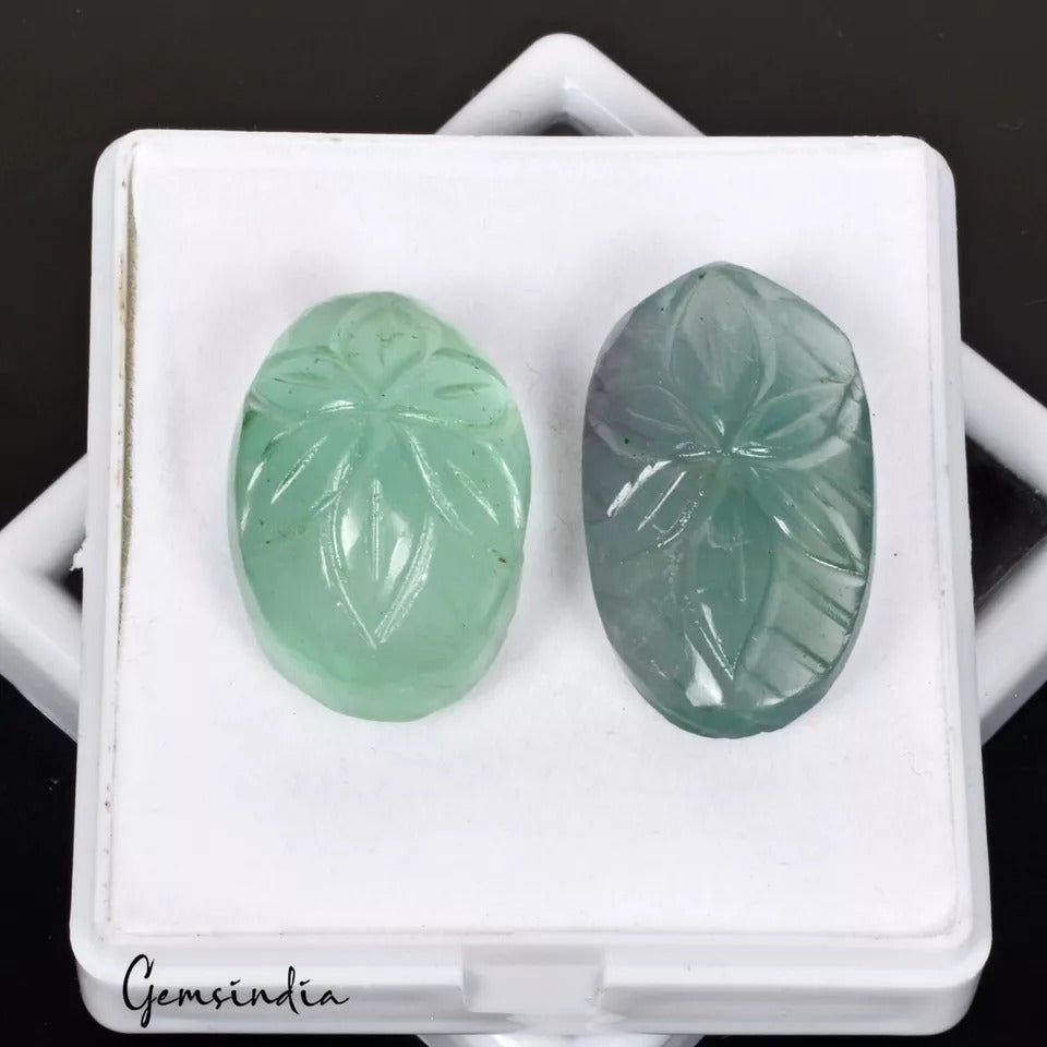 Fluorite Loose Gemstone, Untreated, Green — 28mm, 140.60 Ct