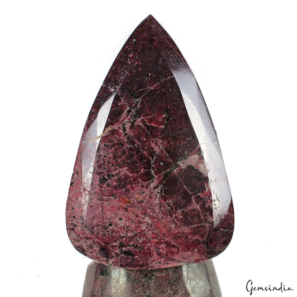 Natural Untreated Red Ruby 4.8 kilo Very Large Pear Cut Loose Gemstone w/ Stand