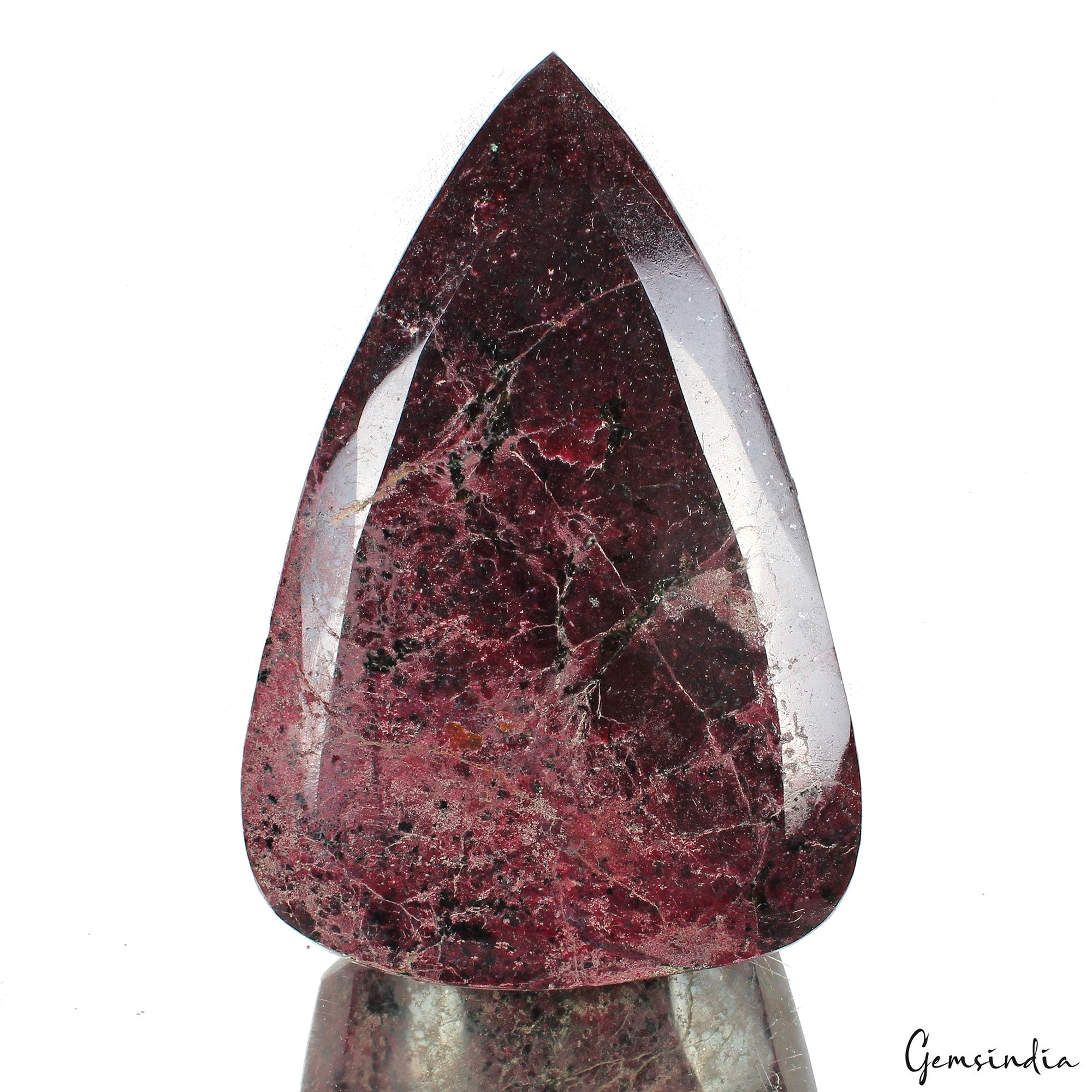 Natural Untreated Red Ruby 4.8 kilo Very Large Pear Cut Loose Gemstone w/ Stand