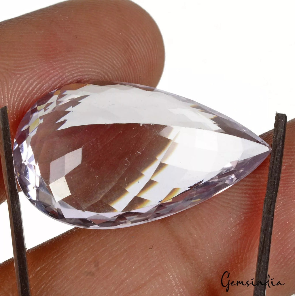 Amethyst Loose Gemstone, pear Cut, Untreated — 27x17x8mm, 22.20 Ct