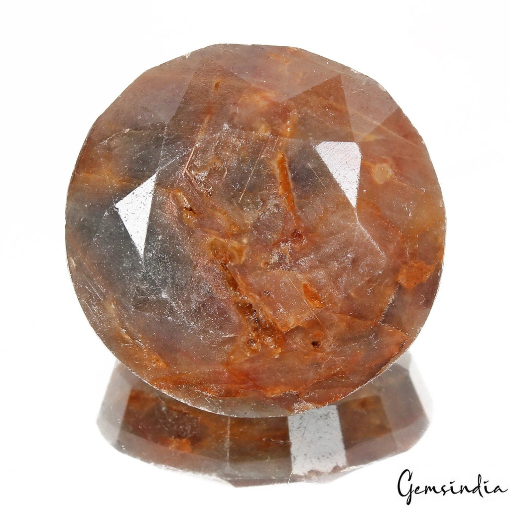 250.00 Ct Natural Untreated Brown Sapphire Round Cut Faceted Pendant Size Gems