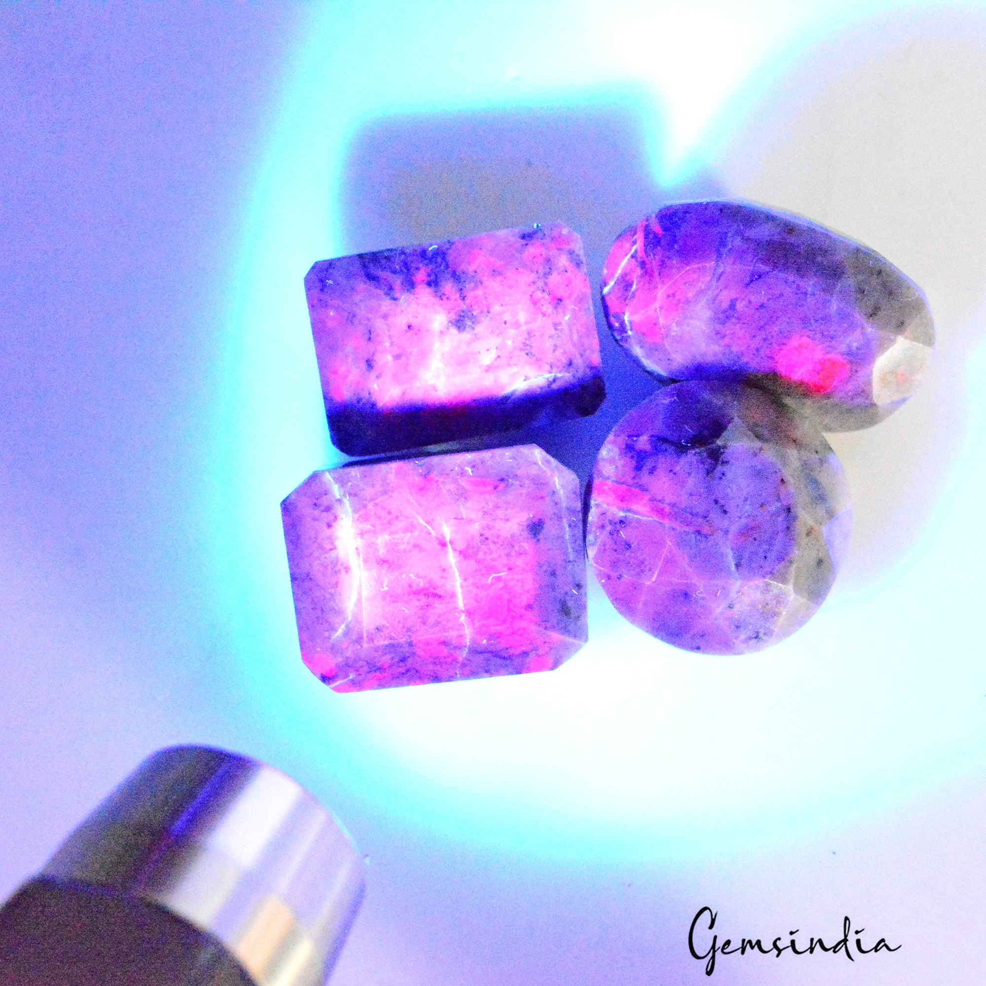 520 Ct/4 Pc Natural Untreated Ruby in Crystal Matrix Mix Cut Wholesale Gem Lot