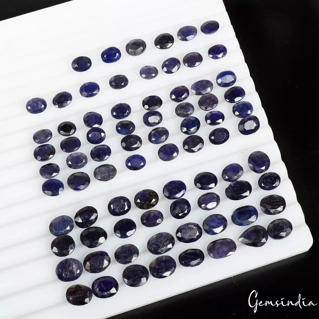 200.00 Ct Natural Blue Sapphire Oval Cut Faceted Loose Wholesale Gems Lot 78 Pc