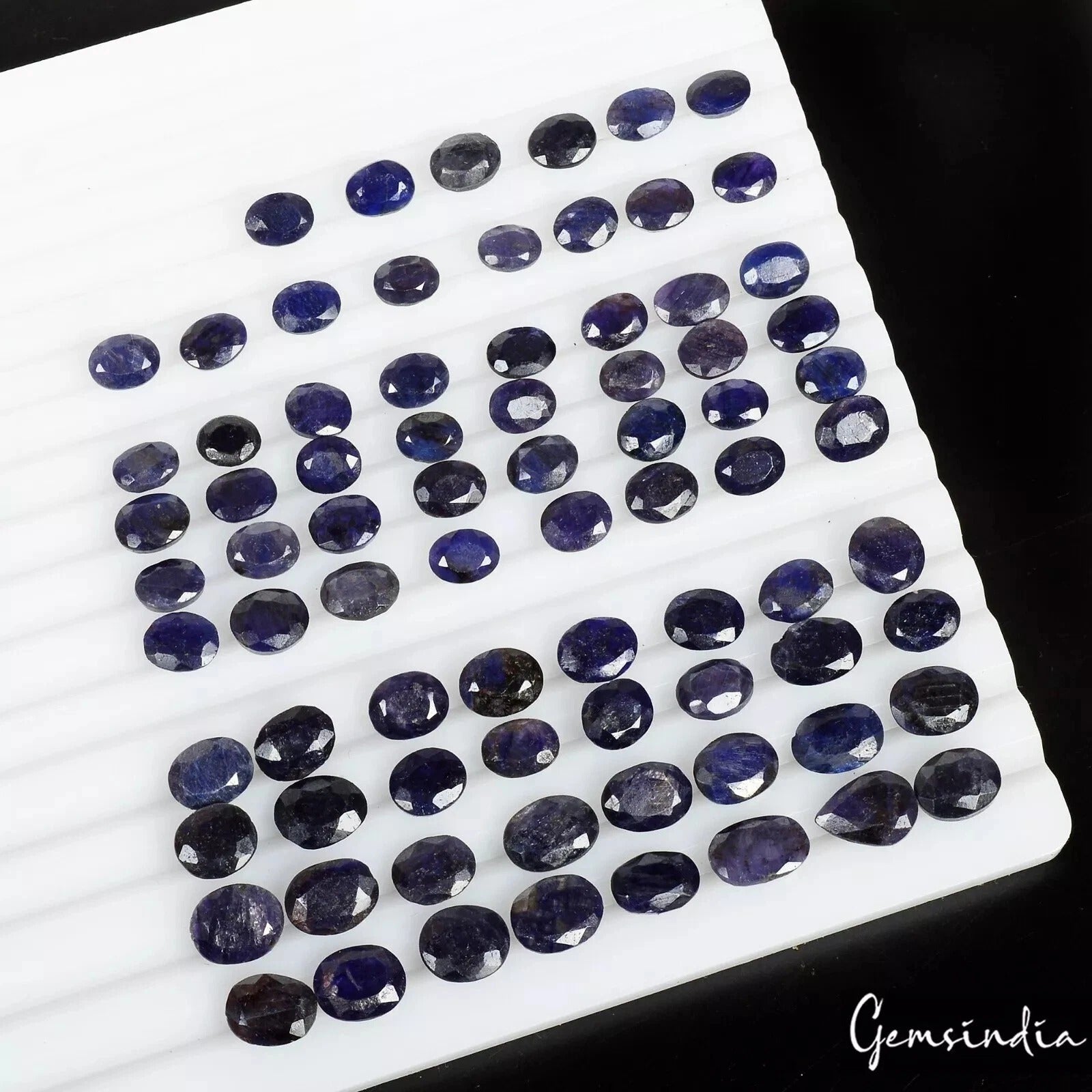 200.00 Ct Natural Blue Sapphire Oval Cut Faceted Loose Wholesale Gems Lot 78 Pc