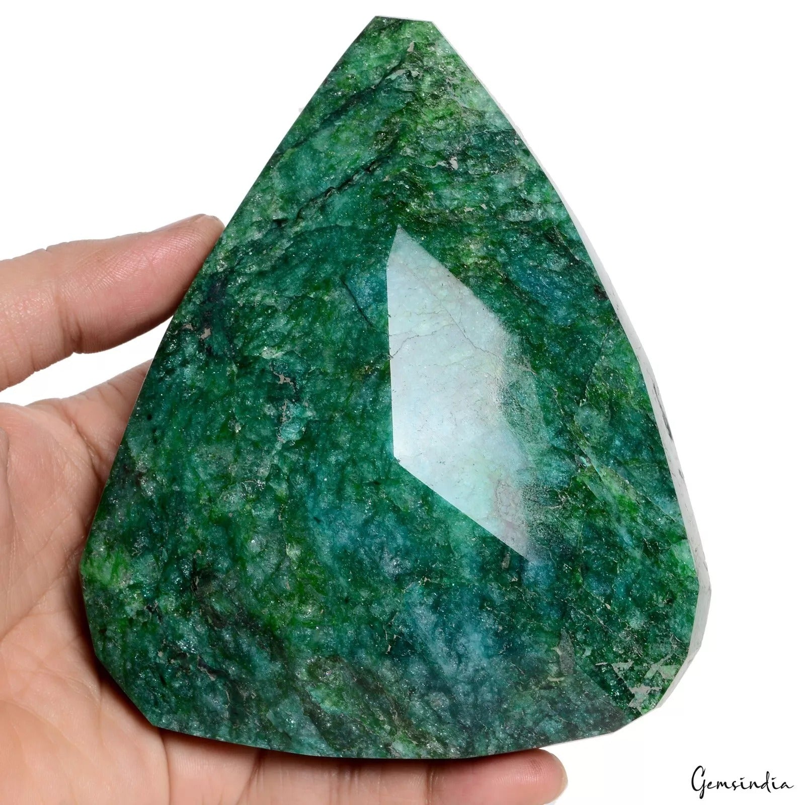 830 Gram Natural Green Emerald Pear Faceted Earth Mined Huge Size Loose Gemstone