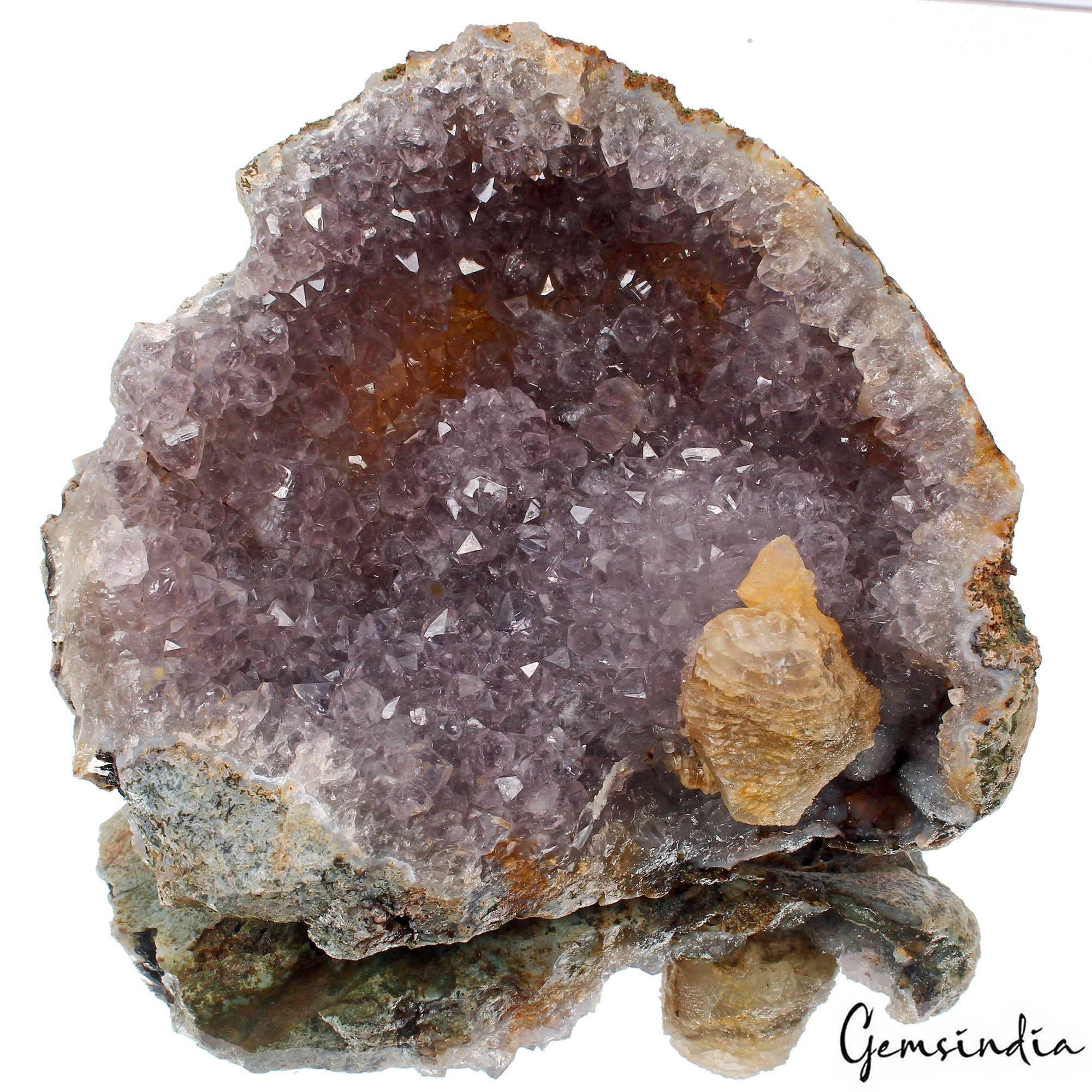 3740 Ct Large Natural Amethyst Geode Crystal Cluster-Druzy Home Decor With Stand