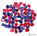 Blue Beryl Lot, Loose Gemstone, Color Enhanced, Red — 68 Pieces, 13mm to 21mm, 650 Ct