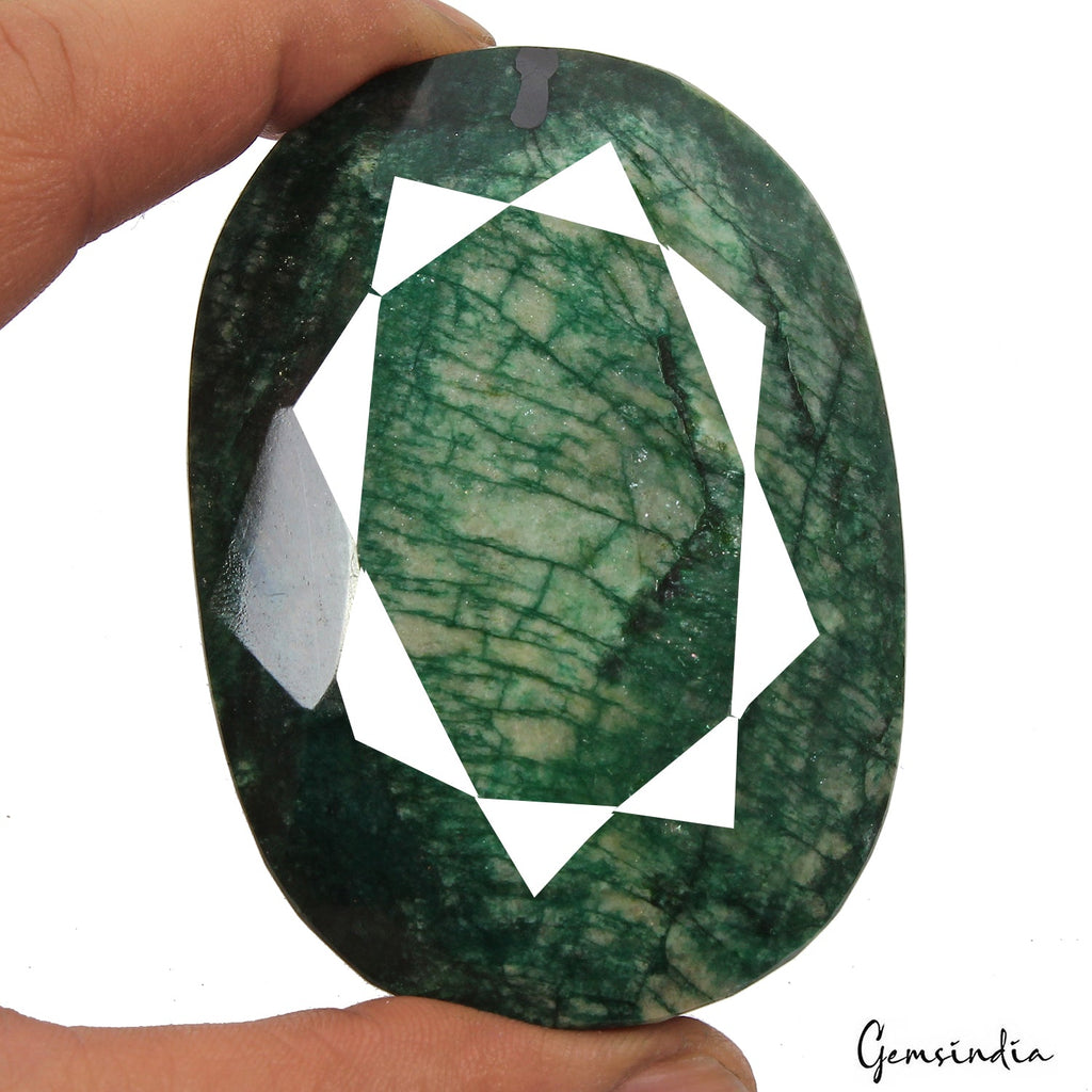 1300 Ct Natural Green Emerald Oval Cut Faceted Earth Mined Gems From Colombia