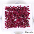 39.90 Ct/225 Pcs Natural Dark Red Ruby Round Cab Loose Jewelry Setting Size Gems