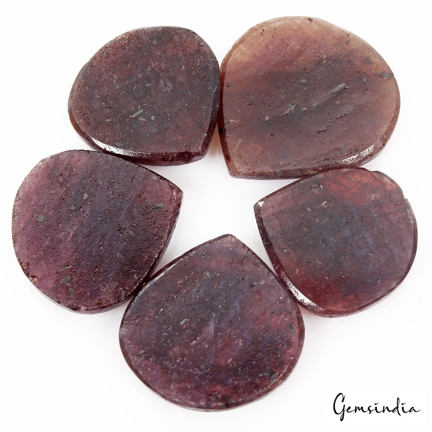 198.30 Ct Natural Blue Sapphire Pear Checker Cut Flat Back Loose Gemstone Lot