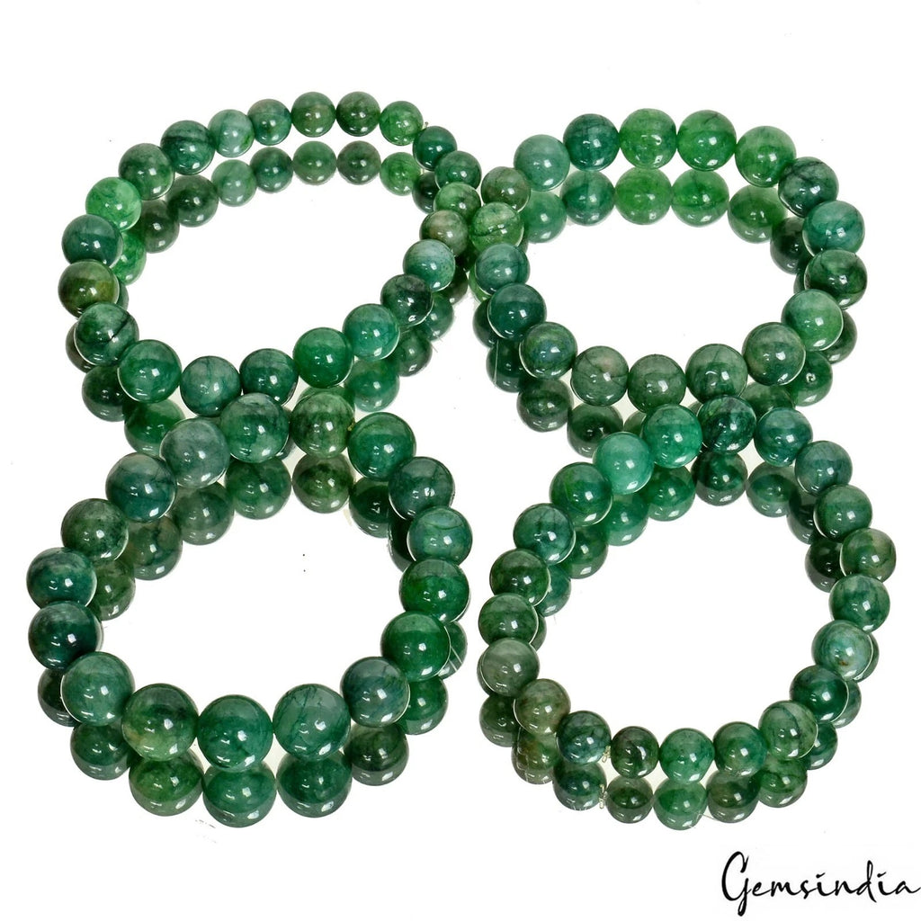 Emerald Bracelet, Color Enhanced, Green — 6 inch, 440 Ct