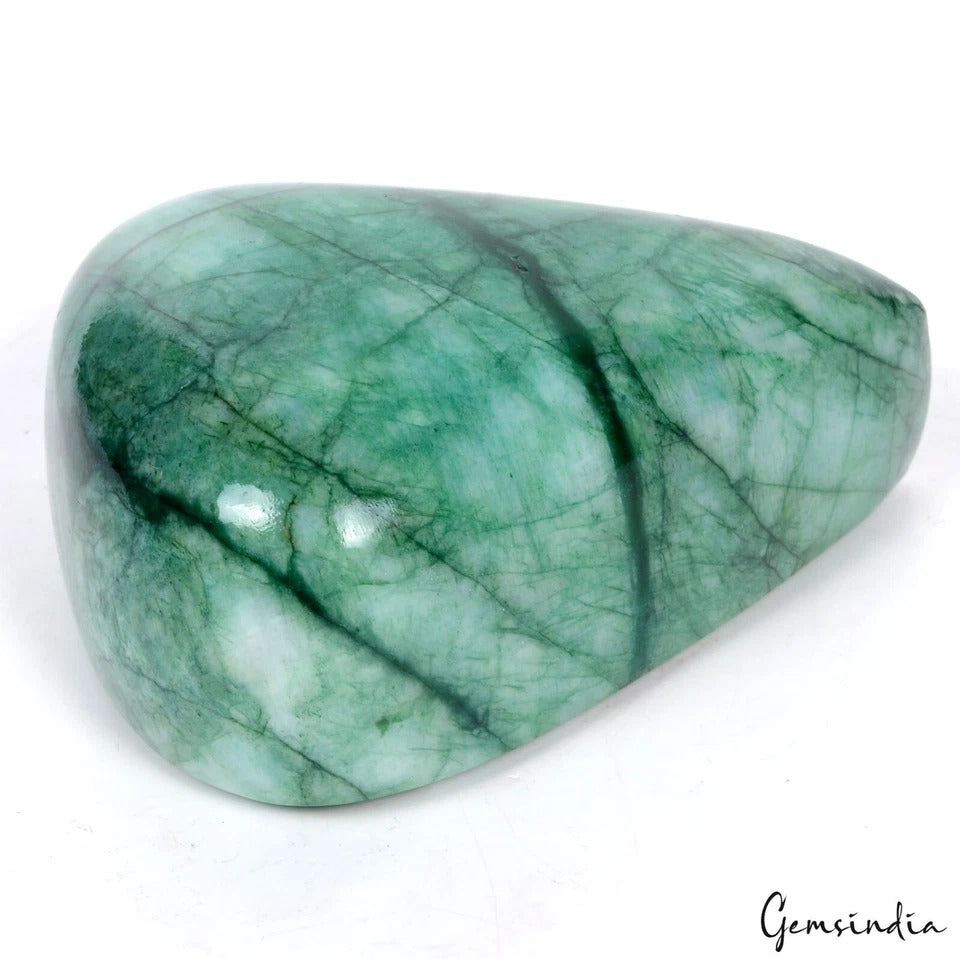 2250Ct Natural Green Emerald Pear Cab Earth Mined Museum Size Brazilian Gemstone
